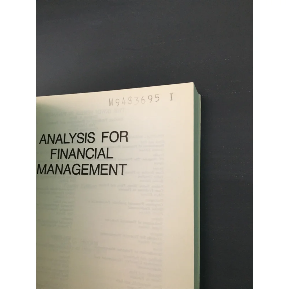 The Irwin Series In Finance Analysis for Financial Management 4th Ed Higgins